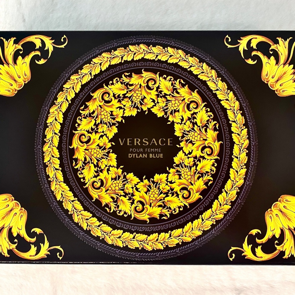 VERSACE Navy and Gold Gift Box